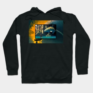 Fisherman Painting - Big Catch Hoodie